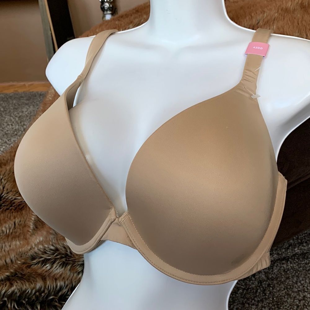 Lane Bryant Cacique Padded Boost Plunge Bra Beige